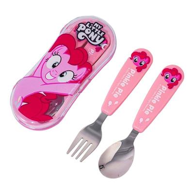 卡通小马宝莉联名叉子勺子便携式套装304不锈钢儿童可爱吃饭餐具