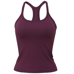 运动背心女带胸垫可外穿修身显瘦普拉提训练跑步健身瑜伽工字吊带