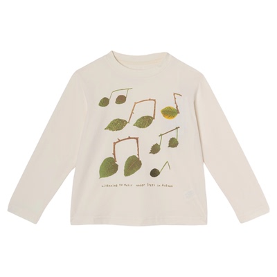 Mitti2025秋季新款儿童长袖T恤白色印花吸湿速干四向弹上衣男女童