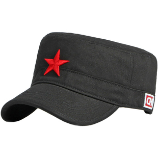 五角星帽子男平顶帽男款春秋单帽带的冒男士休闲帽子2024新款秋季