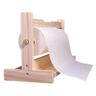 高档实木卷纸架百米长卷宣纸卷筒纸架支架毛笔字书法宣纸收纳组装架子文房书画用具用品卷轴专用卷纸架