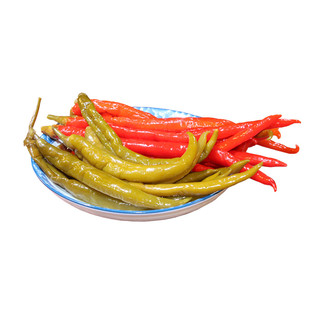 贵州特产酸辣椒500克 农家老坛自制泡椒二荆条青红个个辣椒中辣