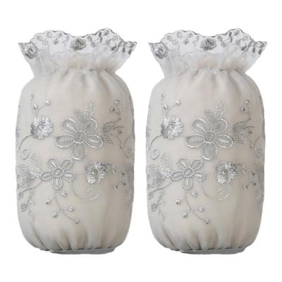 进口蕾丝袖套秋冬白色羽绒服专用