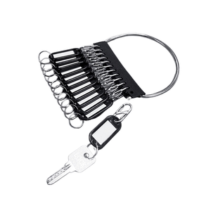 手提多位企业学校宿舍带标记牌分类收纳钥匙盘中介房东钥匙扣圈环