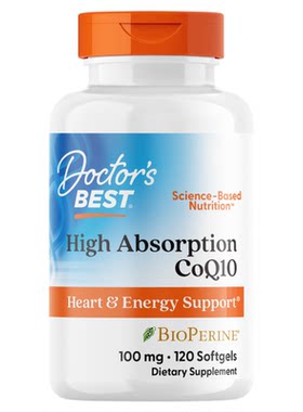 Doctor's Best多特倍斯美国进口辅酶q10软胶囊100mg120粒