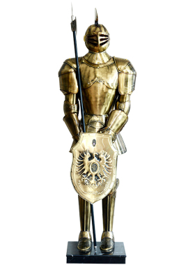 欧洲中世纪武士骑士酒店酒吧盔甲