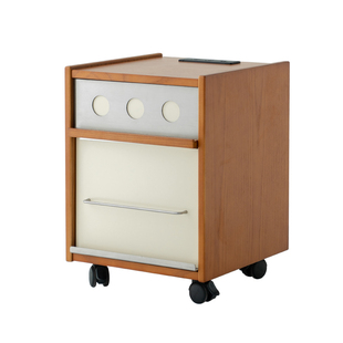 舒梵新品瓦力床头柜/实木复古可爱小柜子带轮子可移动多功能