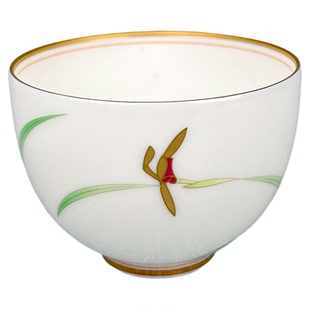 香兰社主人杯单杯茶杯日本进口兰花陶瓷茶碗薄胎整套带盒杯子