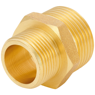 全铜双外丝接头变径对丝直接自来水水管六角配件3分4分转6分加厚