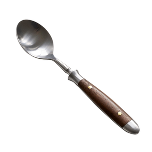 德国橡树叶Eichenlaub高端手工锻造餐具高硬度哑光不锈钢胡桃木把