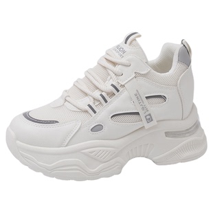 9cm增高老爹鞋女34码2025秋季新款厚底小个子内增高透气休闲鞋子