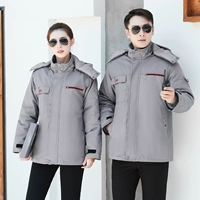 Новое однопачечное хлопковое пальто среднее серое