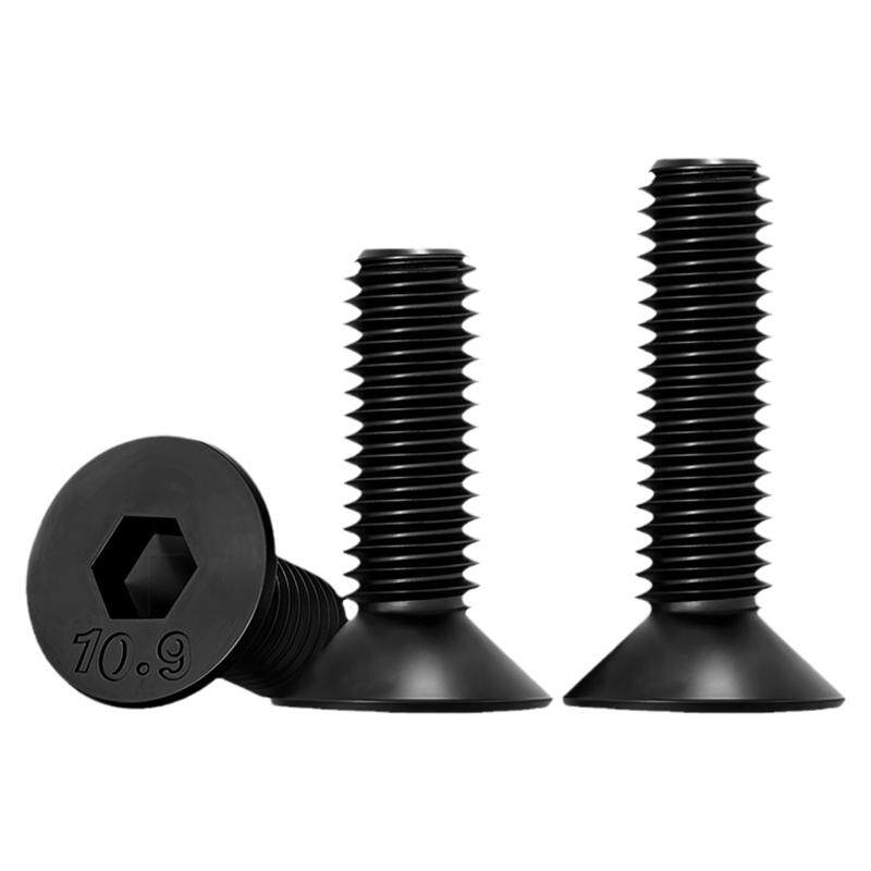 10.9级黑沉头内六角螺丝平头螺钉平杯螺栓M2M3M4M5M6M8M10M12-M24