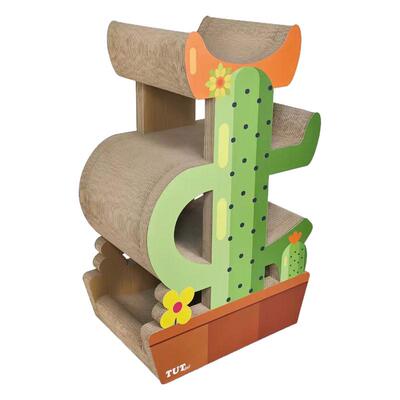 仙人掌猫抓板 线锯bb楞 可停放4只猫 高89cm 承重150斤 9kg 顺丰