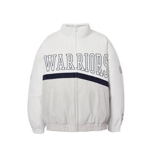 kq区绫致杰克琼斯NBA联名勇士队男冬羽绒服立领拼色日常外套