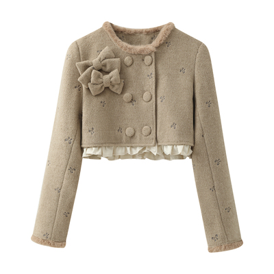 Pearlmise原创设计蝴蝶结短外套