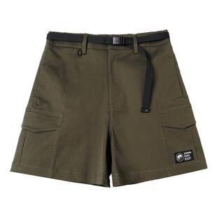 骆驼女装工装短裤春夏新款显瘦速干裤透气直筒宽松机能休闲裤子