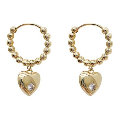 甜酷爱心耳坠耳环女韩版