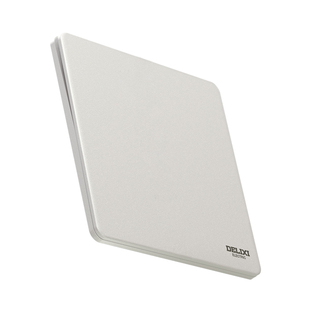 德力西超薄哑光奶油风开关插座面板大板灰墙壁家用290岩彩砂砾白