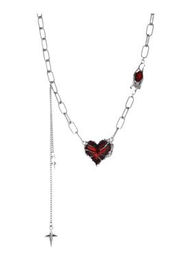 kansai红宝石爱心项链
