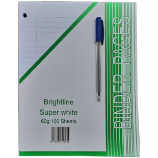 美标A4尺寸三孔活页纸20.6*26.5cm笔记本替芯binder pages横纹9mm