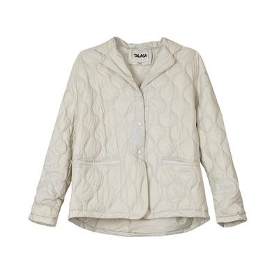 TALASA通勤短款宽松羽绒服白鹅绒