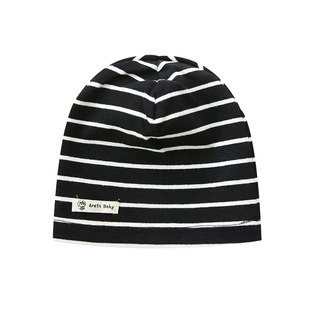 A类宝宝帽子春秋薄款婴儿套头帽纯棉开春男宝宝女针织帽韩版儿童