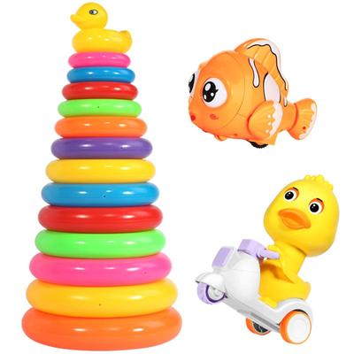宝宝早教益智彩虹塔套圈圈叠叠乐