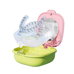 隐形牙套盒正畸保持器收纳盒牙齿矫正器假牙收纳盒小巧便携清洗盒