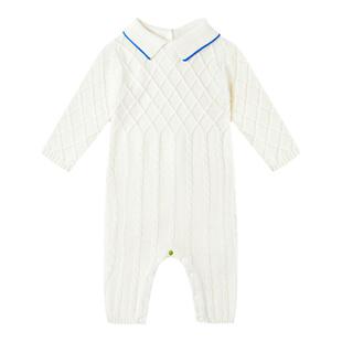 grandma系列 100%美利奴羊毛宝宝POLO领连体衣爬服保暖亲肤秋冬款