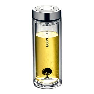 希诺双层玻璃杯定制高硼硅办公车载带滤网泡茶商务礼品水杯带礼盒