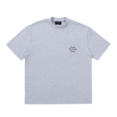 Makemore新款口袋work纯棉短袖男