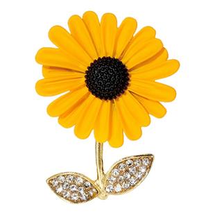 一举夺魁向日葵太阳花胸针中高考礼物高档精致西装衬衫别针配饰女