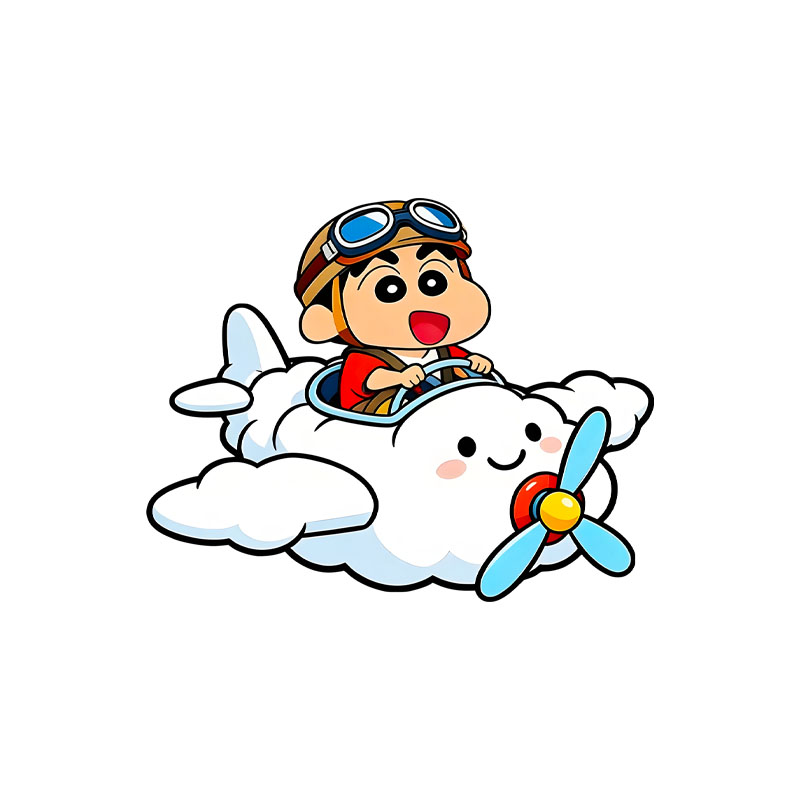 蜡笔小新卡通车贴车身玻璃装饰