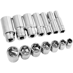 3/8寸套筒扳手棘轮中飞加长外六角套筒工具中快速汽修10 14 17mm8