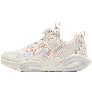 鸿星尔克童鞋女童运动鞋夏季中大童儿童休闲鞋旋转扣透气网面鞋子