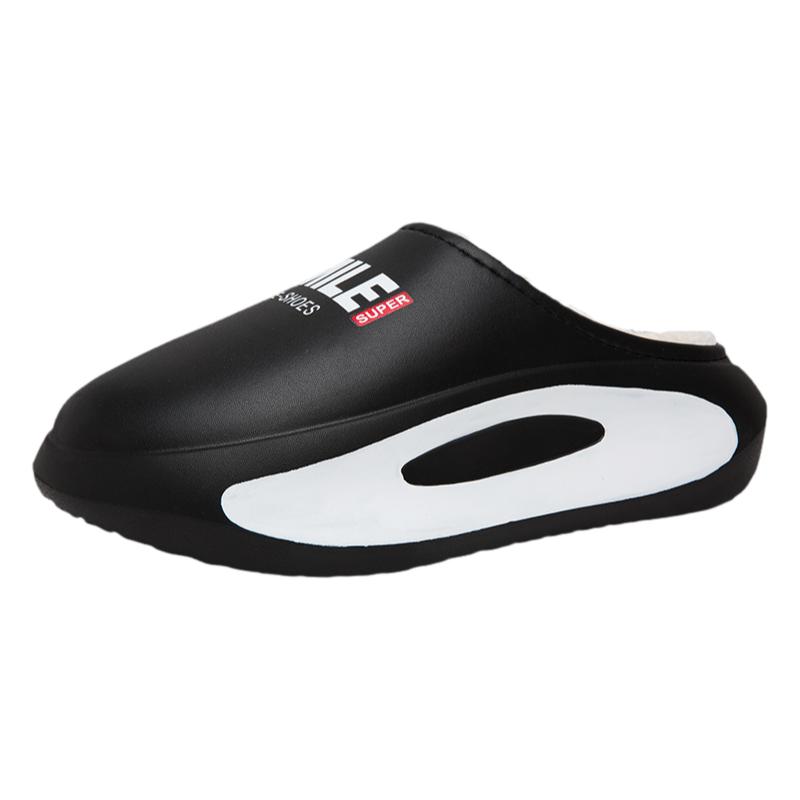 棉拖鞋男冬季居家室内加绒保暖棉鞋外穿防水防滑厚底增高包头拖鞋