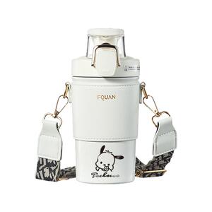 美国 pursing双饮水杯子女士便携高颜值斜跨学生吸管杯随手保温杯