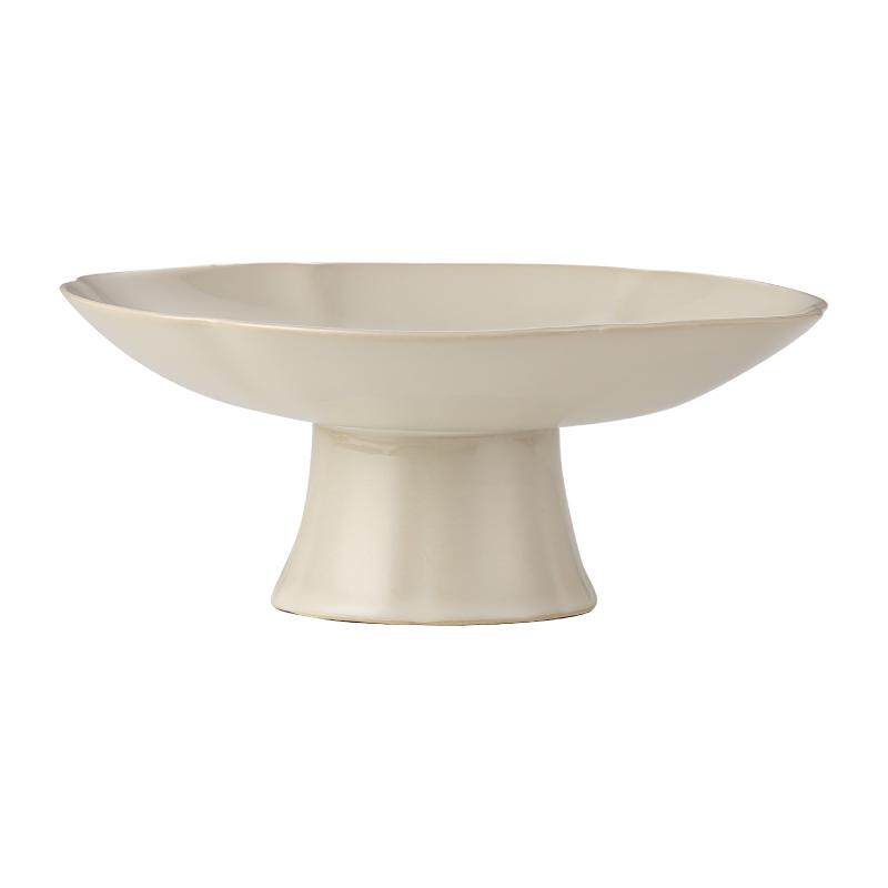 宋代美学中式陶瓷高脚盘茶点盘日式高足盘中秋果盘客厅点心盘供盘