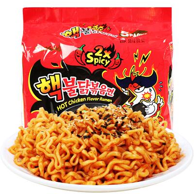 三养双倍辣火鸡面炸酱奶油拉面