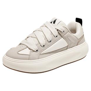 斯凯奇云朵面包鞋|夏季板鞋男款小白鞋厚底舒适运动休闲男鞋子