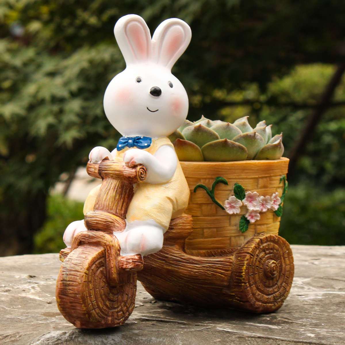 卡通多肉盆栽小兔子花盆阳台花园装饰摆件露台户外庭院子造景布置