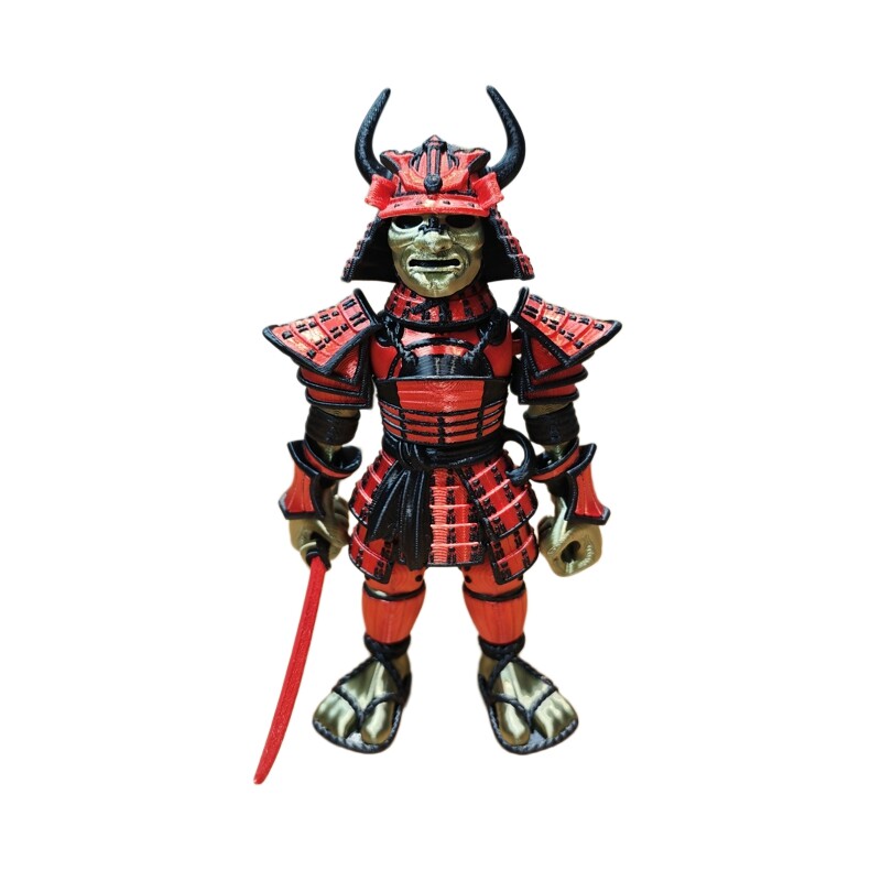 3D打印鬼武士盔甲模型摆件