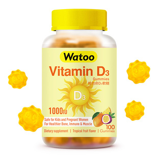 【自营】Watoo维生素D3软糖1000iu儿童维生素d青少年vd3成人女性