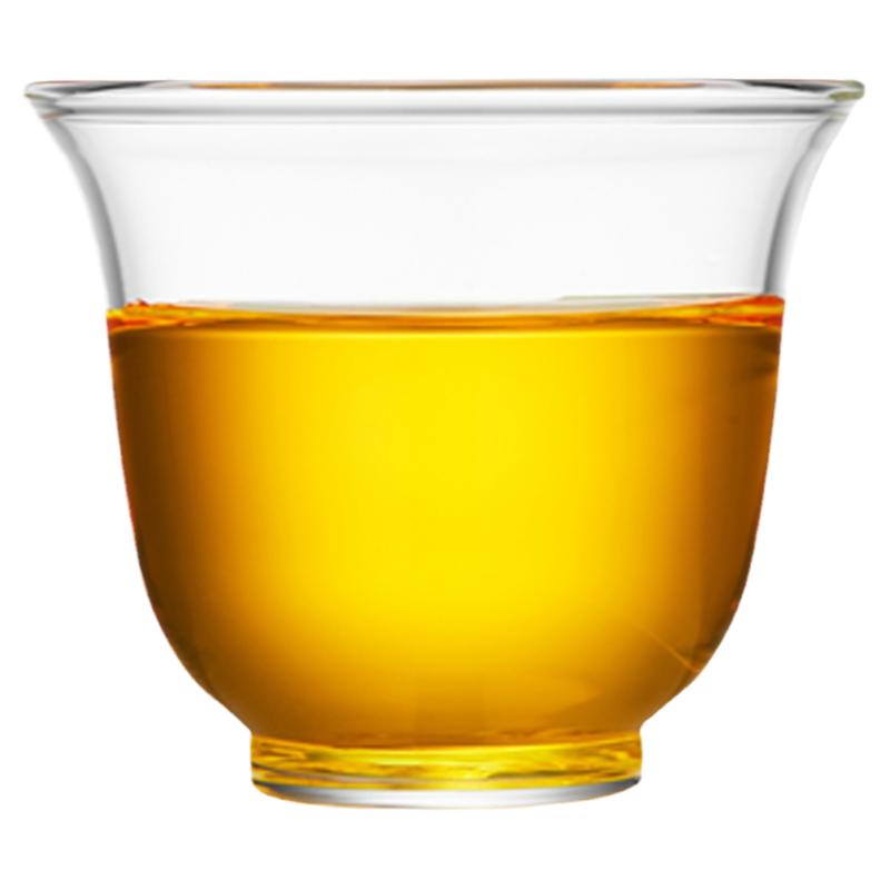 玻璃透明小号茶杯家用加厚耐高温品茗杯中式主人杯单杯喝茶小品杯