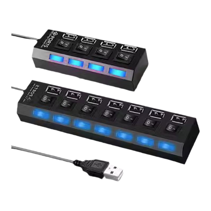 USB3.0扩展器HUB集线器拓展笔记本电脑台式机主机电视扩展坞多口充电插座2.0带供电口一拖四七口车载分线器