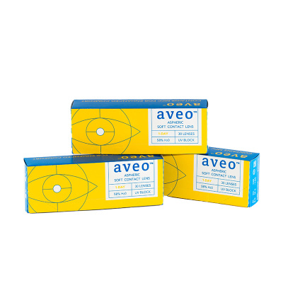【12H长效水润】AVEO进口隐形眼镜日抛30片近视透明男女原装正品