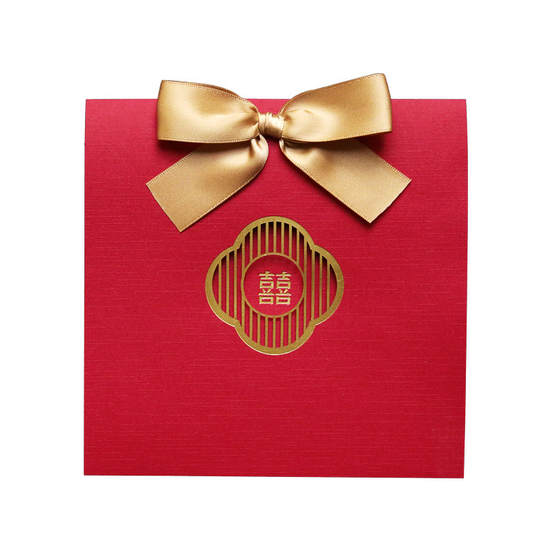 新款个性雕刻镂空喜帖高级感喜帖