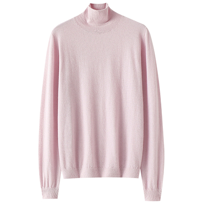 启超官方高端精纺100%纯山羊绒衫