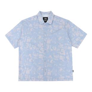 VANS范斯新款男子夏季运动时尚休闲舒适百搭短袖衬衫VN000ZT03SL